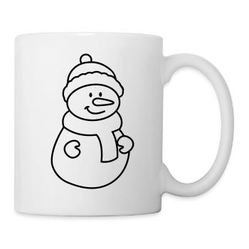 Schneemann - Tasse - Weiß - Rechts