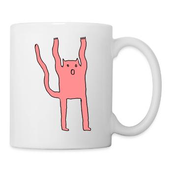 Ailurophobie, Buh-Katz - Tasse - Weiß - Rechts