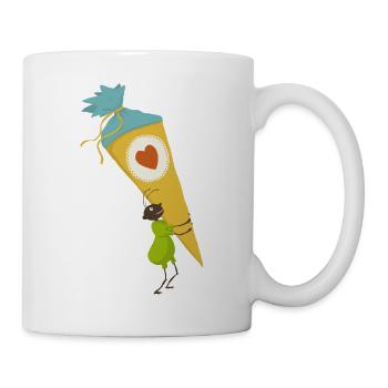 Ameise Schultüte - Tasse - Weiß - Rechts