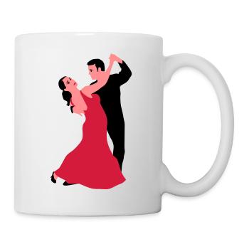 tanzpaar_a_3c - Tasse - Weiß - Rechts