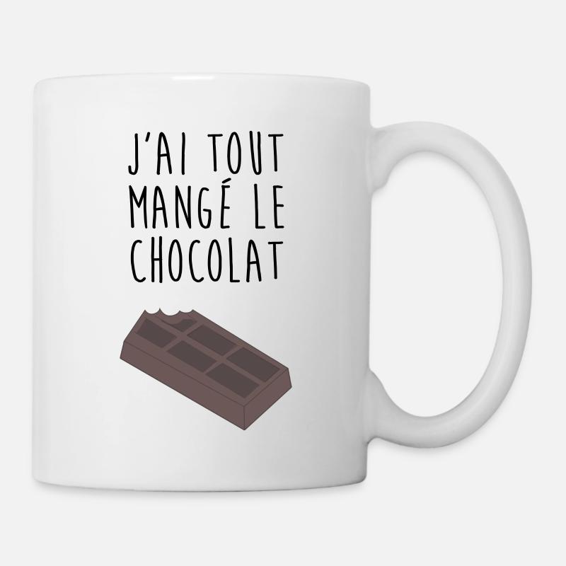 J'ai tout mangé le chocolat - Mug blanc - blanc