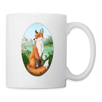Fuchs in der Natur - Tasse - Weiß - Rechts