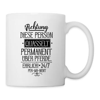 Pferdeexperte - Tasse - Weiß - Rechts