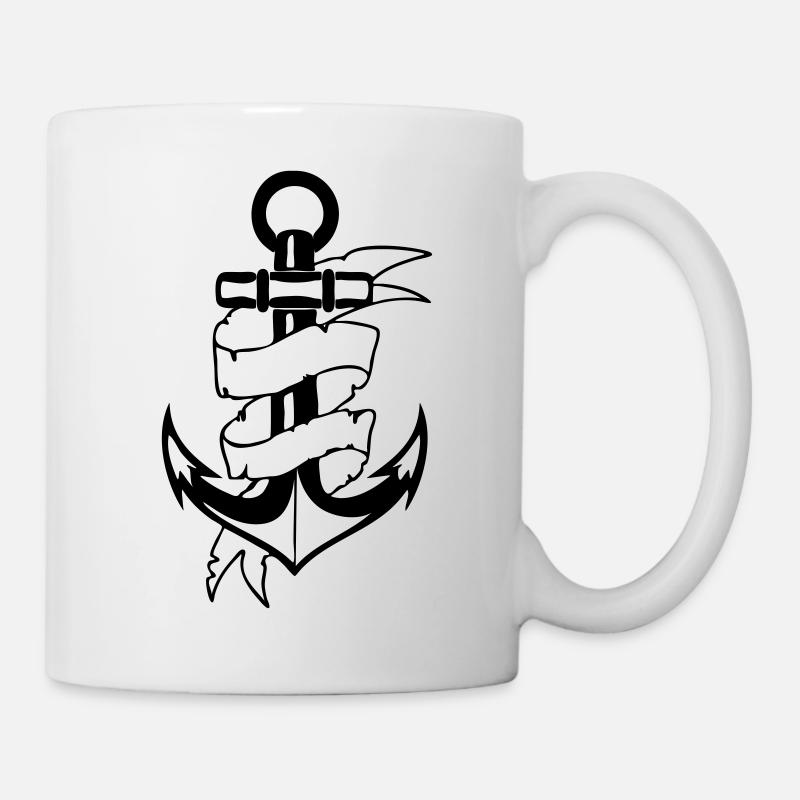 Anker-Banner - Tasse - Weiß