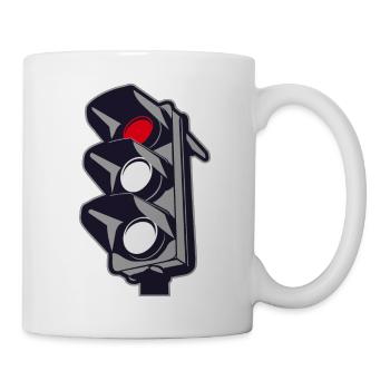 Rote Ampel - Tasse - Weiß - Rechts