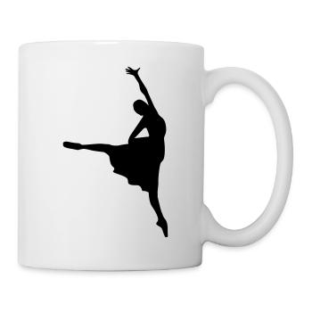 Vektor Ballett Tänzer Silhouette - Tasse - Weiß - Rechts