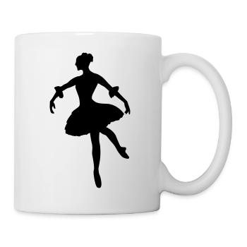 Vektor Balletttänzer Silhouette - Tasse - Weiß - Rechts