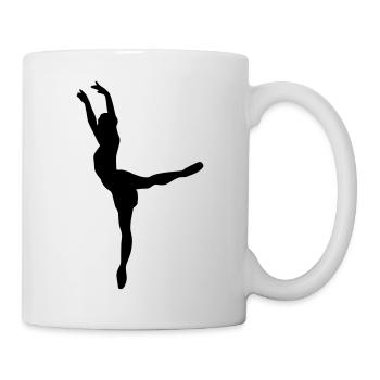 Vektor Balletttänzer Silhouette - Tasse - Weiß - Rechts