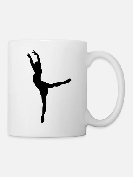 Vector Ballet dancer Silhouette - Mug - white