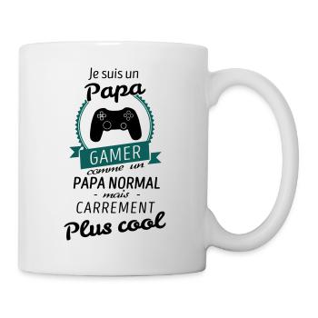 Je suis un papa Gamer cadeau - Mug blanc - blanc - Droite