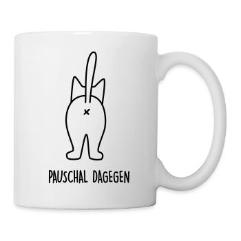 pauschal dagegen - Tasse - Weiß - Rechts