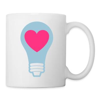 Light Bulb With Heart - Mug - white - Right