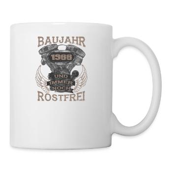 Baujahr und immer noch Rostfrei 1966 - Tasse - Weiß - Rechts