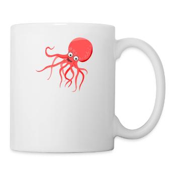 Tintenfisch - Tasse - Weiß - Rechts