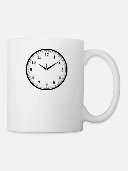 Uhr - Tasse - Weiß