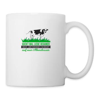 Kuhfladen - Tasse - Weiß - Rechts