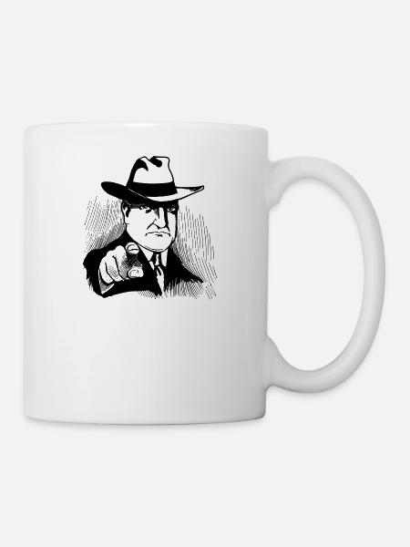Anschuldigung Vintage Gangster - Tasse - Weiß