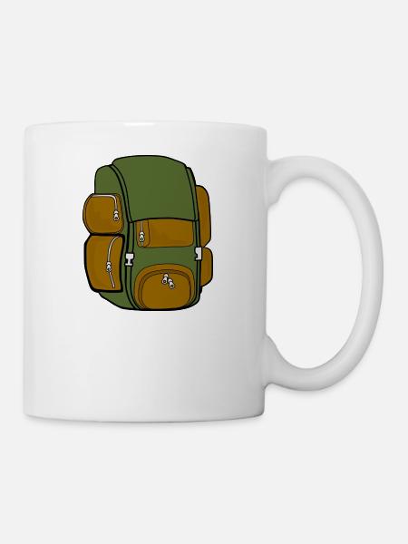 sac à dos - Mug blanc - blanc