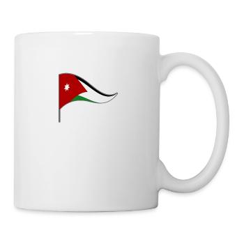 Jordanie Amman bannière arabe drapeau couleurs nationales - Mug blanc - blanc - Droite