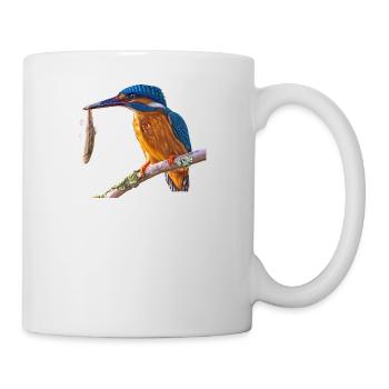 kingfisher eisvogel - Tasse - Weiß - Rechts