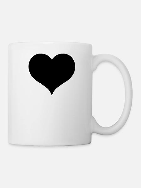 Black Heart - Mug - white