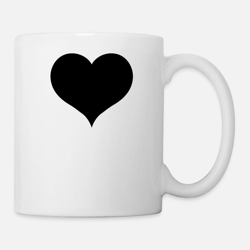 Black Heart - Mug - white