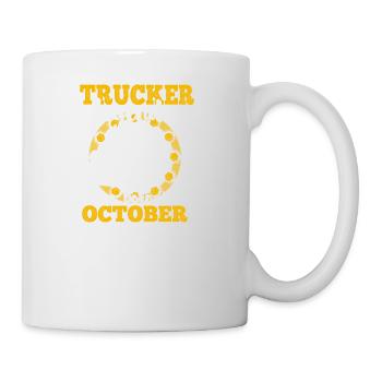 Trucker Legends are born in October - Mug - white - Right
