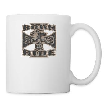 born to ride motorcycle biker 1962 - Tasse - Weiß - Rechts