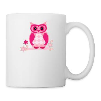 Eule Comic - Tasse - Weiß - Rechts