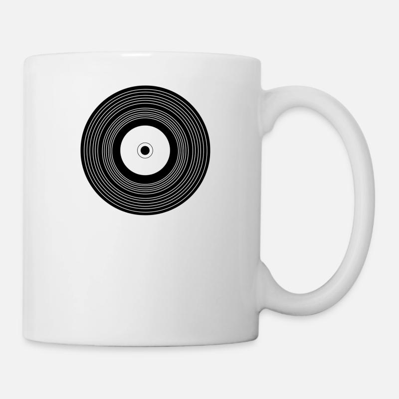 Schallplatte - Tasse - Weiß