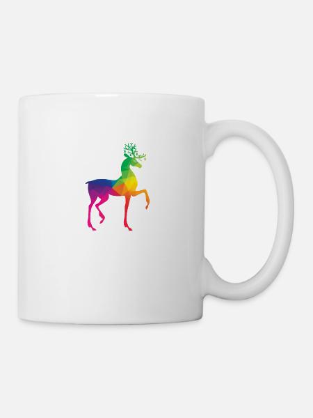 Oh Deer, je suis Queer Gay Lesbienne LGBT arc-en-Fierté - Mug blanc - blanc