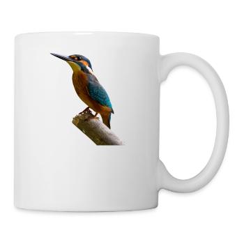 bird kingfisher woodpecker specht eisvogel - Tasse - Weiß - Rechts