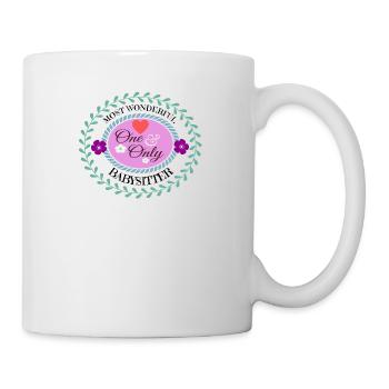 Baby Kid Child Mom: most wonderful babysitter - Mug - white - Right