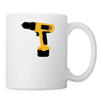 Bohrmaschine - Tasse - Weiß - Rechts