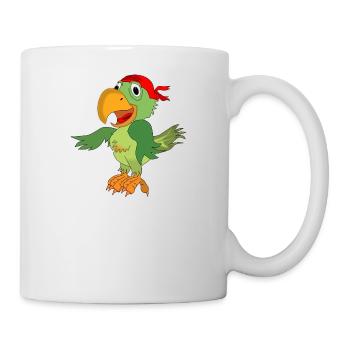 Papagei - Tasse - Weiß - Rechts