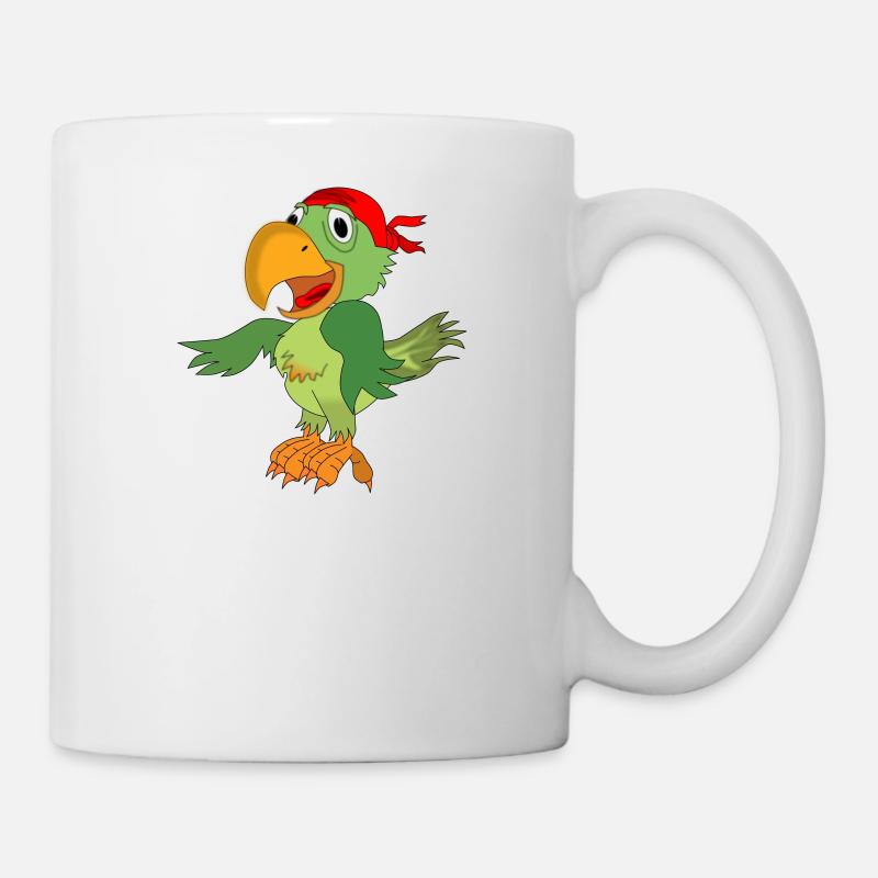 perroquet - Mug blanc - blanc