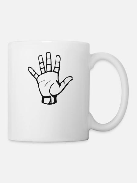 Hand - Tasse - Weiß