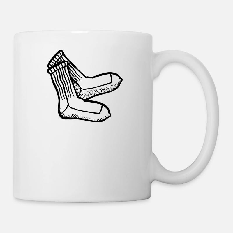 Socken - Tasse - Weiß