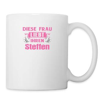 Diese Frau liebt ihren Steffen - Tasse - Weiß - Rechts