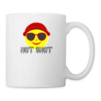 Smiley with cap summer hot sunshine heat glasses - Tasse - Weiß - Rechts