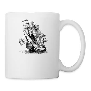 schiff boot kahn uboot segelboot segelschiff yacht - Tasse - Weiß - Rechts