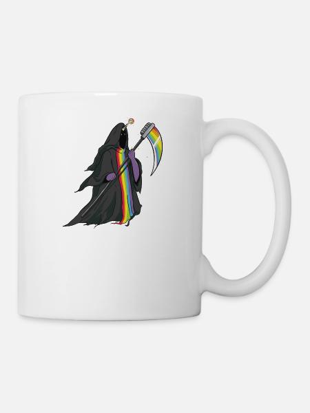 Unicorn Death Sensenmann funny gift of Christmas - Mug - white