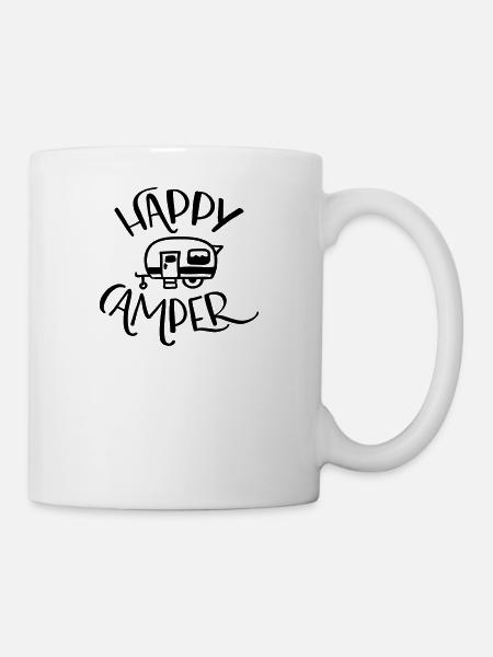 HAPPY CAMPER - Tasse - Weiß