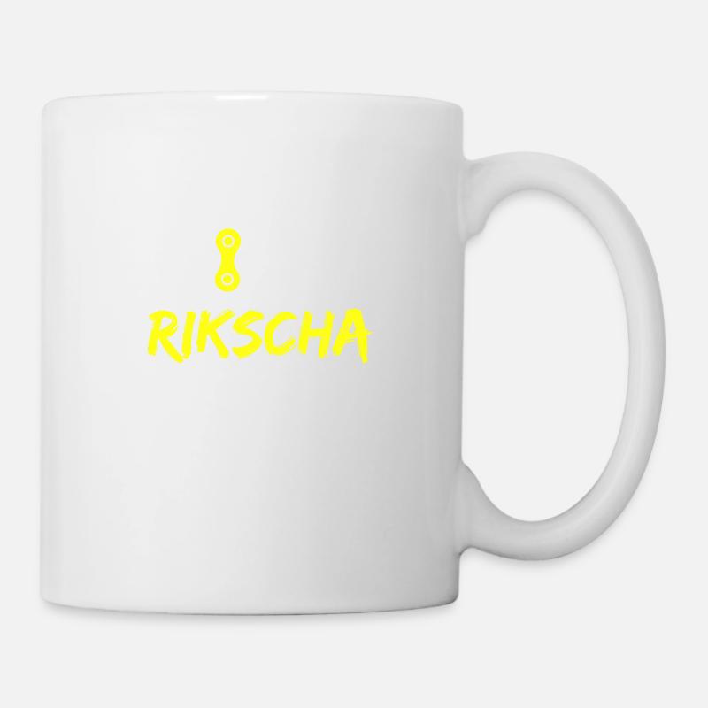Just ride Rikscha Geschenk - Tasse - Weiß