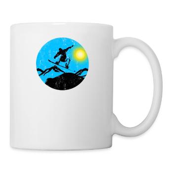 Snowboarder jump - Tasse - Weiß - Rechts
