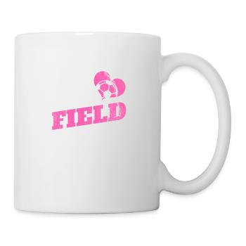 My heart is on the football field - gift - Mug - white - Right