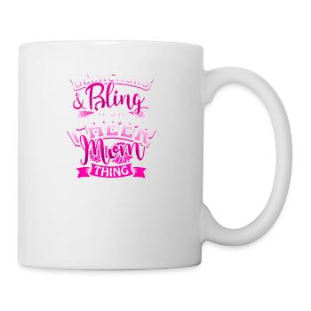 Cheerleader Mutter Mom Geschenk - Tasse - Weiß - Rechts