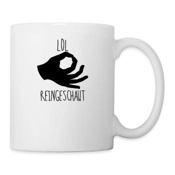 Lol reingeschaut hallo i bims Geschenk - Tasse - Weiß - Rechts