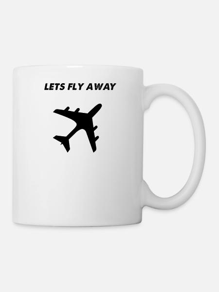 Lass uns weg fliegen - Tasse - Weiß