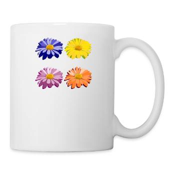 Blumen - Tasse - Weiß - Rechts